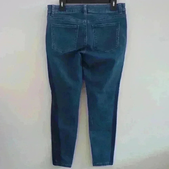 WHITE HOUSE  BLACK MARKET | Two Toned Skinny Stretchy Jeggings Size Small - Picture 4 of 4